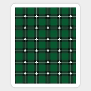 Clover Saint Patricks Plaid Patterns Sticker